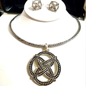 Vintage Avon Choker with Medallion and Matching Earrings